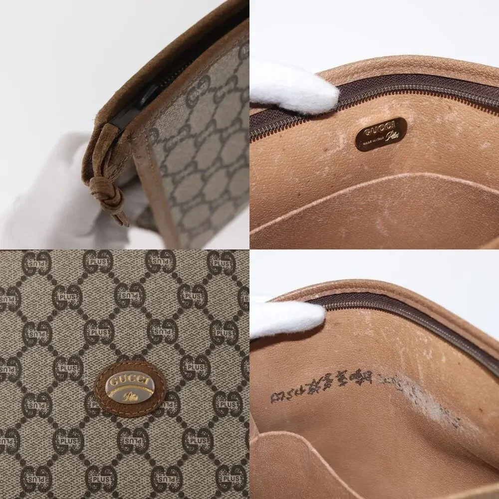 Gucci GG Plus Clutch Bag Beige